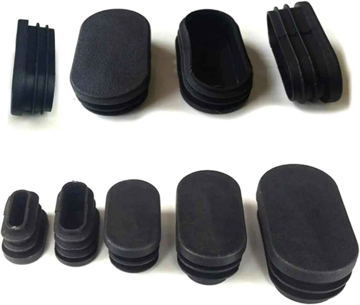 8Pcs Oval Tube Plug Foot Pad Blanking End Cap Non-slip Table Foot Dust Cover Chair Leg Sock Floor Protector Pad Furniture Parts
