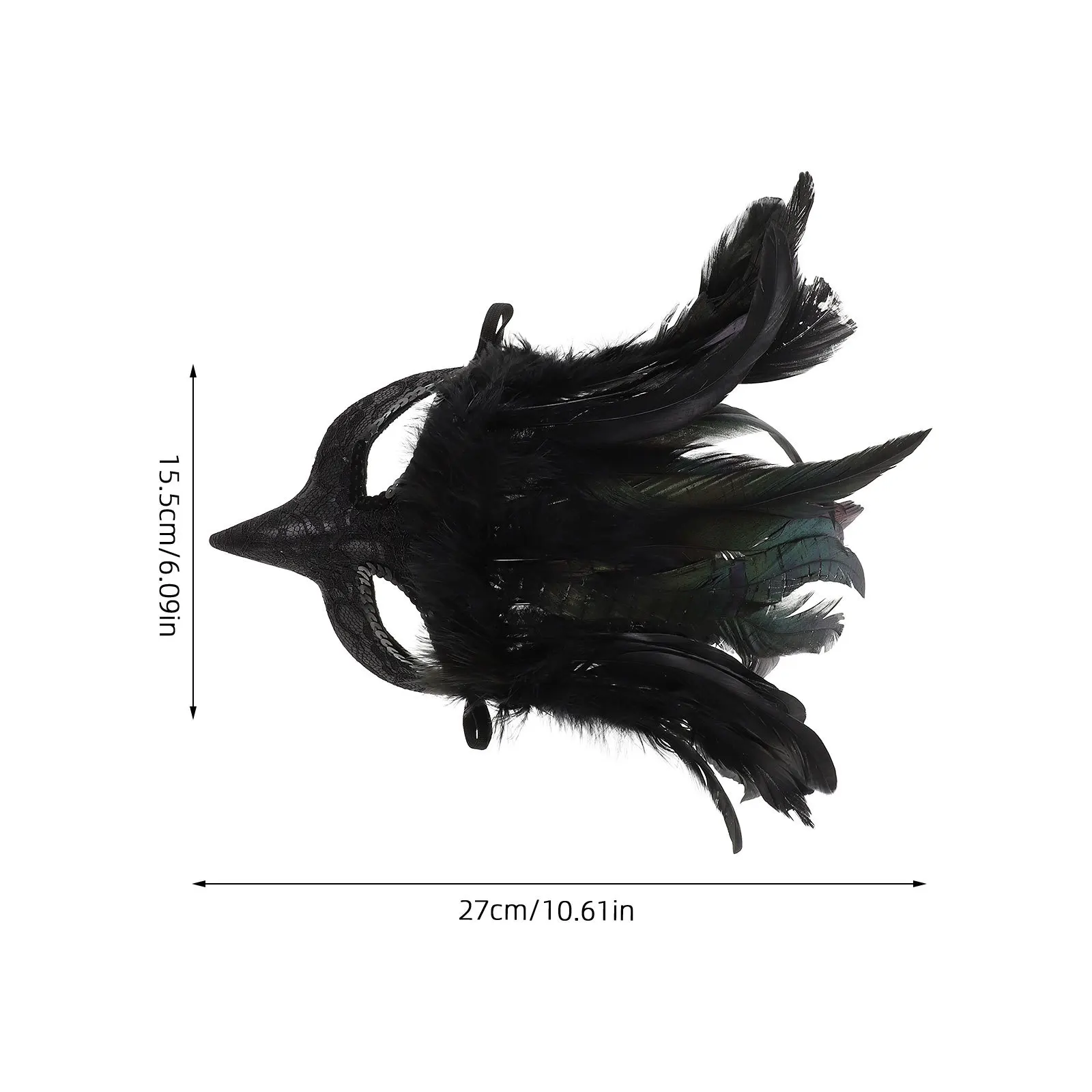 Máscara de mascarada de plumas negras, cubierta decorativa de media cara para fiesta de Halloween, Cosplay, baile de carnaval, mujeres y hombres, ligera