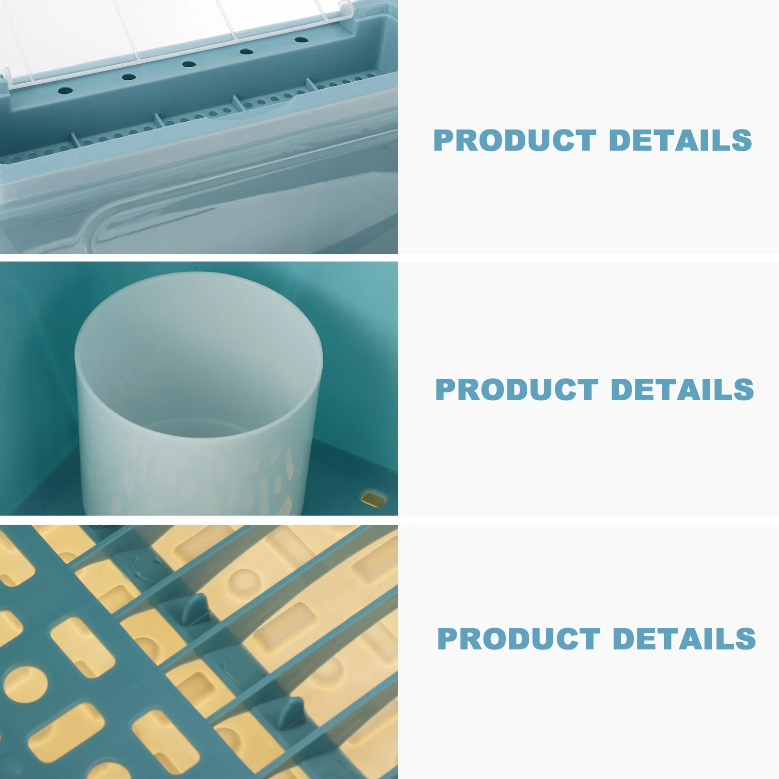 

1pc Bowl Chopsticks Storage Box Kitchen Cutlery Drain Case Water Resistant Pp Tableware Holder Transparent Dish Rack