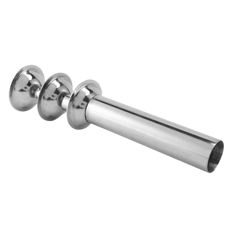 ABJI-9Pcs Stainless Steel Sausage Stuffer Filling Tubes Funnels Nozzles Spare Parts Filler Tube, Base Diameter:58Mm