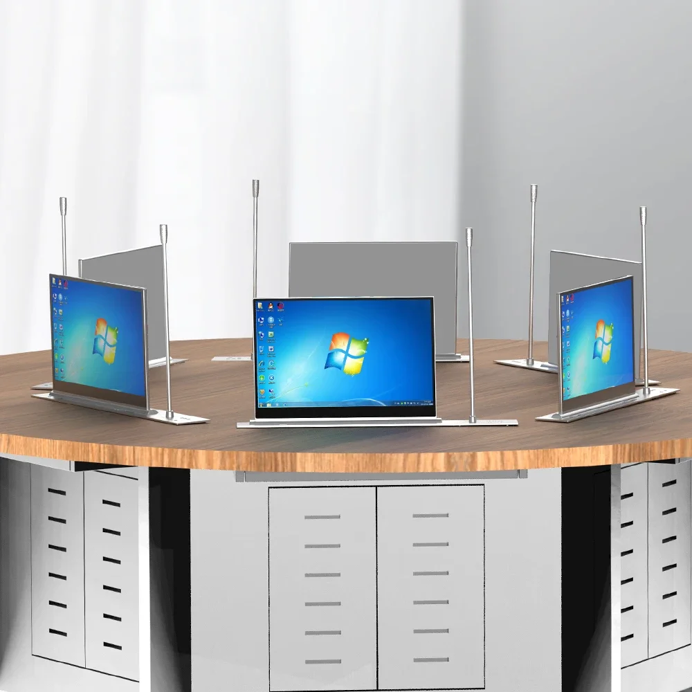 2026 New 15.6 Inch Multimedia Paperless Video Conference System Display Lifter Pop-up LCD Lifter For Meetings