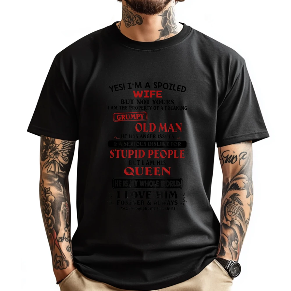 

I im THE PROPERTY OF A FREAKING GRUMPY OLD MAN Green And White Graphic T Shirt Graphic T Shirts Tops T Shirt