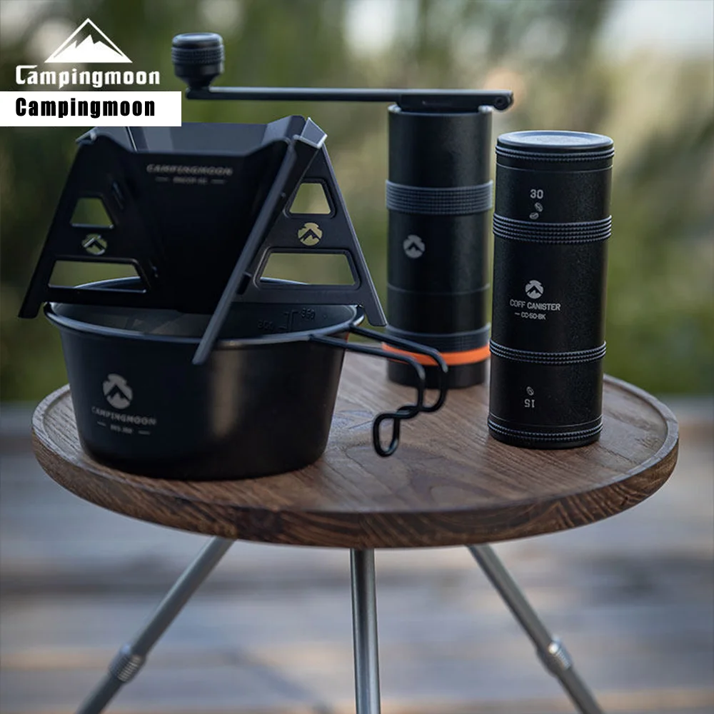 CC-115-BK CC-51-BK Coffee Set Blackened Coffee Beans Portable Canister - Aluminum Alloy Coffee Powder Sealed Grinding Machine -