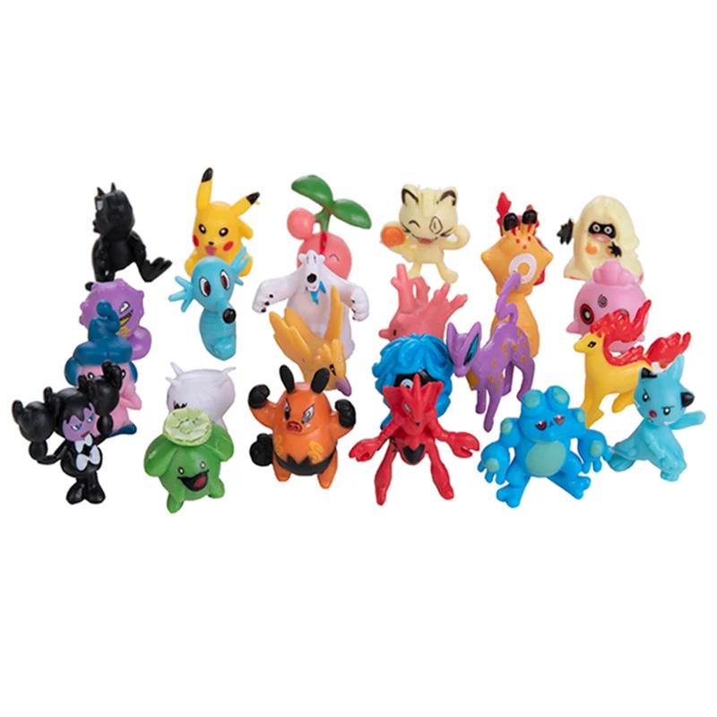 Pokemon Anime Figure Modèle à collectionner pour enfants, Pikachu, Charizard, Pocket Monster, Pet Toy, Non Antibodies Style, Cadeau d'anniversaire, 3-6cm