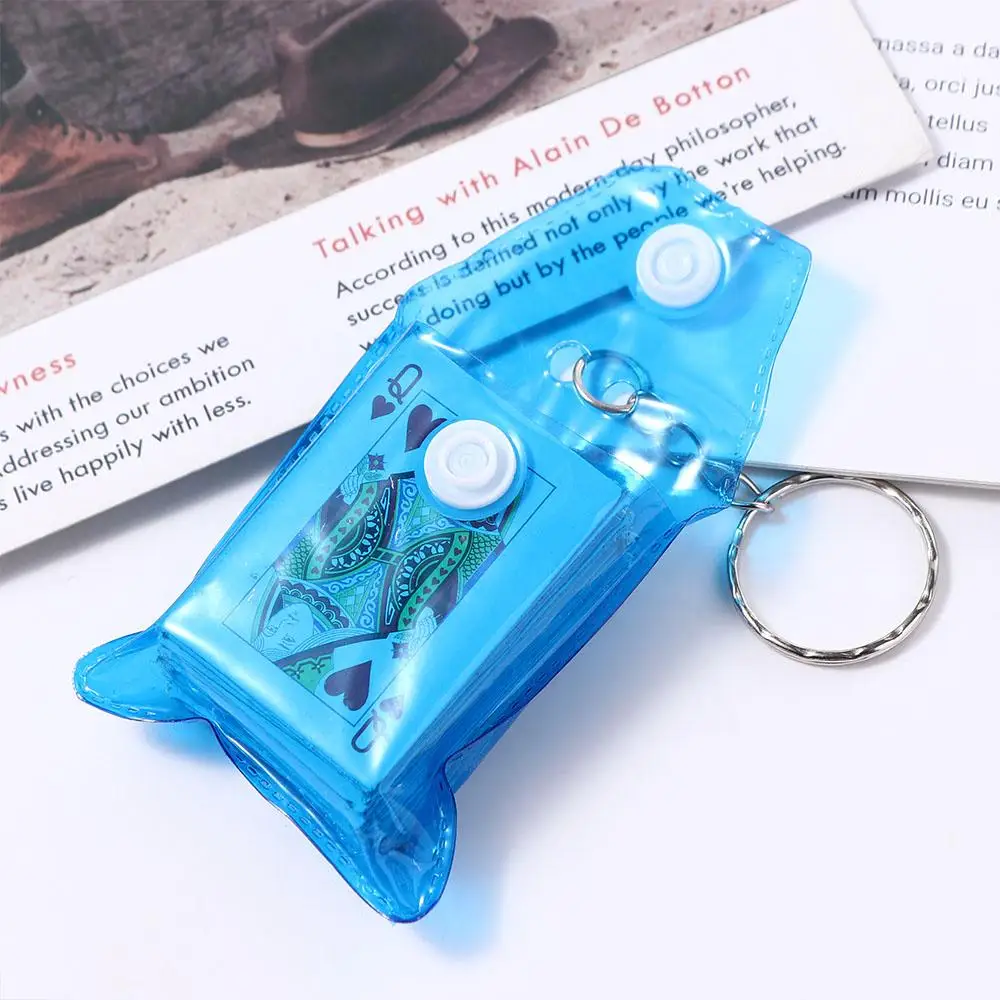 Entertainment for Gift Bag Pendant 3x4cm Small Board Game Playing Cards Mini Poker Key Rings Poker Keychain