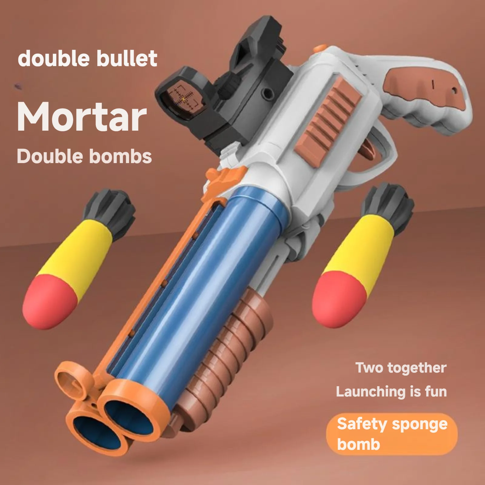 Double Mortar Soft Gun Simulation S686 Double Barrel Kinderspielzeugpistole Single Shot Double Shot Troll Boy