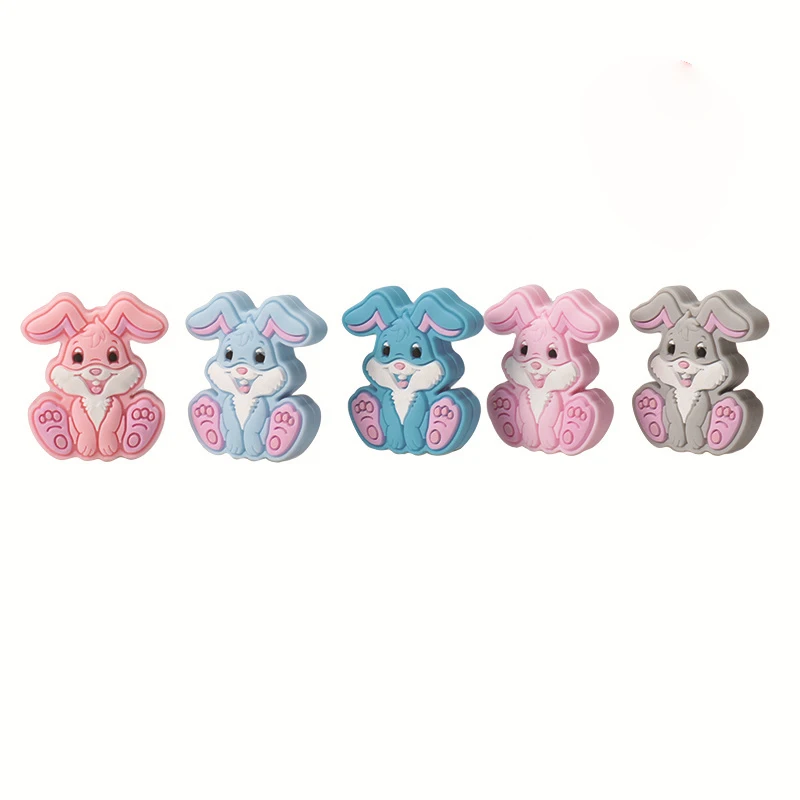 10PCS Silicone Beads Bulk DIY Teethers For Baby Chew Necklace Cartoon Baby Accessories Bead Bpa Free Koala Unicorn Bear Panda