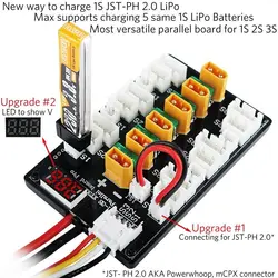 1S-3S Lithium Battery Charger Plastic Parallel Connection Parallel Charging Board XT30 Plug for IMAX B6 Balance Charger