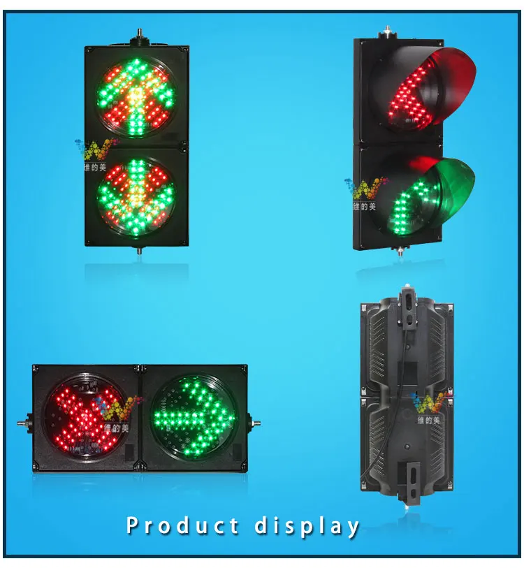 CE RoHS-zugelassener 200 mm roter Kreuz, grüner Pfeil, zwei Aspekte, LED-Ampel, Lagerführungslicht