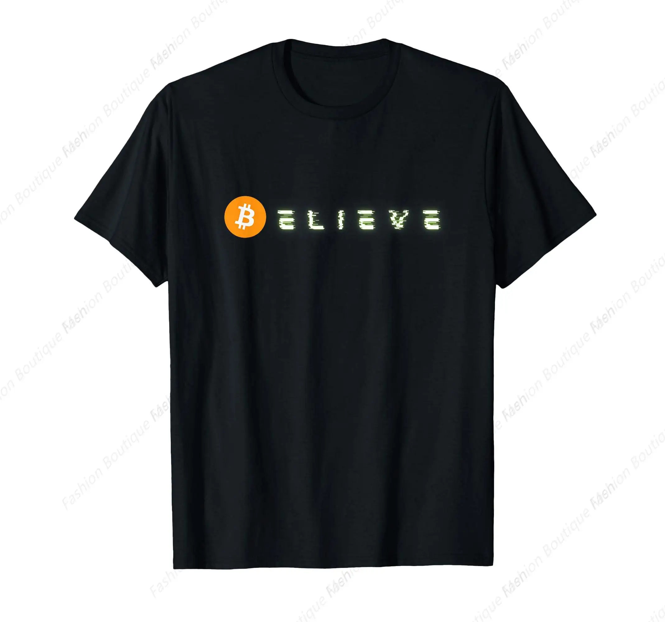 Fashion Believe In Bitcoin Hodl Cryptocurrency  Btc Crypto Merch T-Shirt Cotton Tops