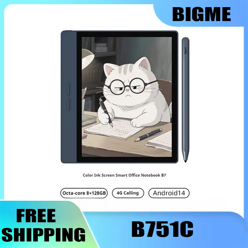 Bigme B751C 7 بوصة شاشة حبر ملونة قارئ الكتب الإلكترونية 4 + 64G مكتب ذكي بلوتوث 5.0 8 النواة 2.3 جيجا هرتز وحدة المعالجة المركزية دعم قلم الكتابة اليدوية