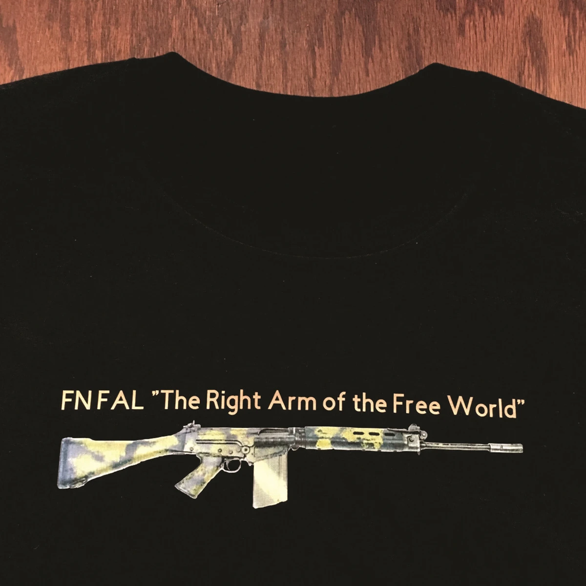 FN FAL T Shirt The Right Arm Of The Free World Rhodesian Men's 100% Cotton Casual T-shirts Loose Top Size S-3XL