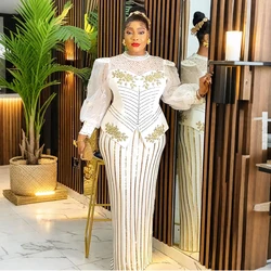 African Dresses for Women 2025 New Fashion Plus Size Sequin Evening Party Long Dress Dashiki Ankara Outfits Robe African Clothes