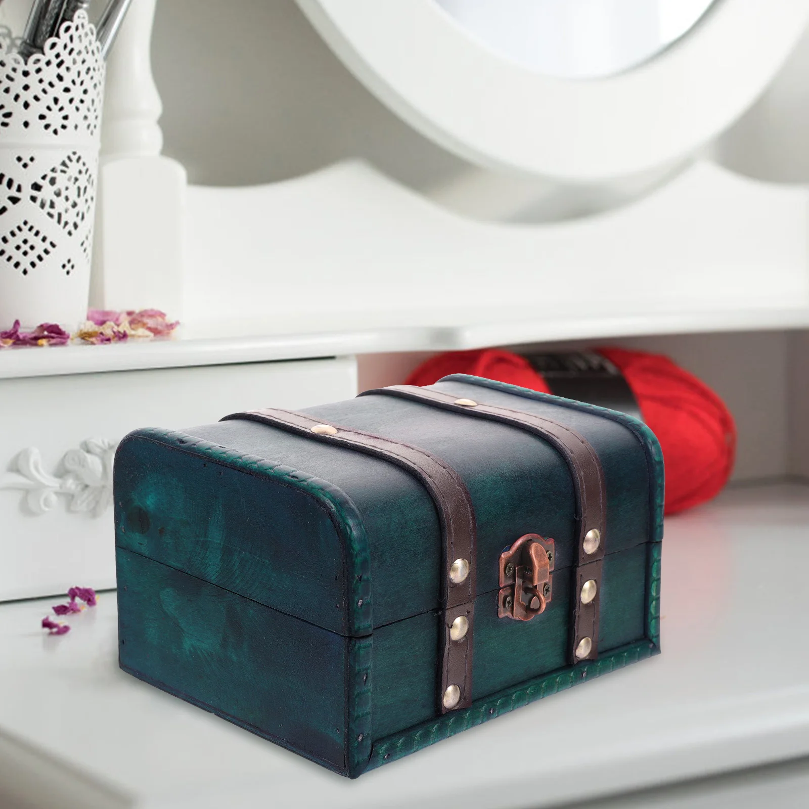 

Large Capacity Wooden Jewelry Box Vintage Storage Case for Rings Bracelets Necklaces Earrings Organizer Trinket Box