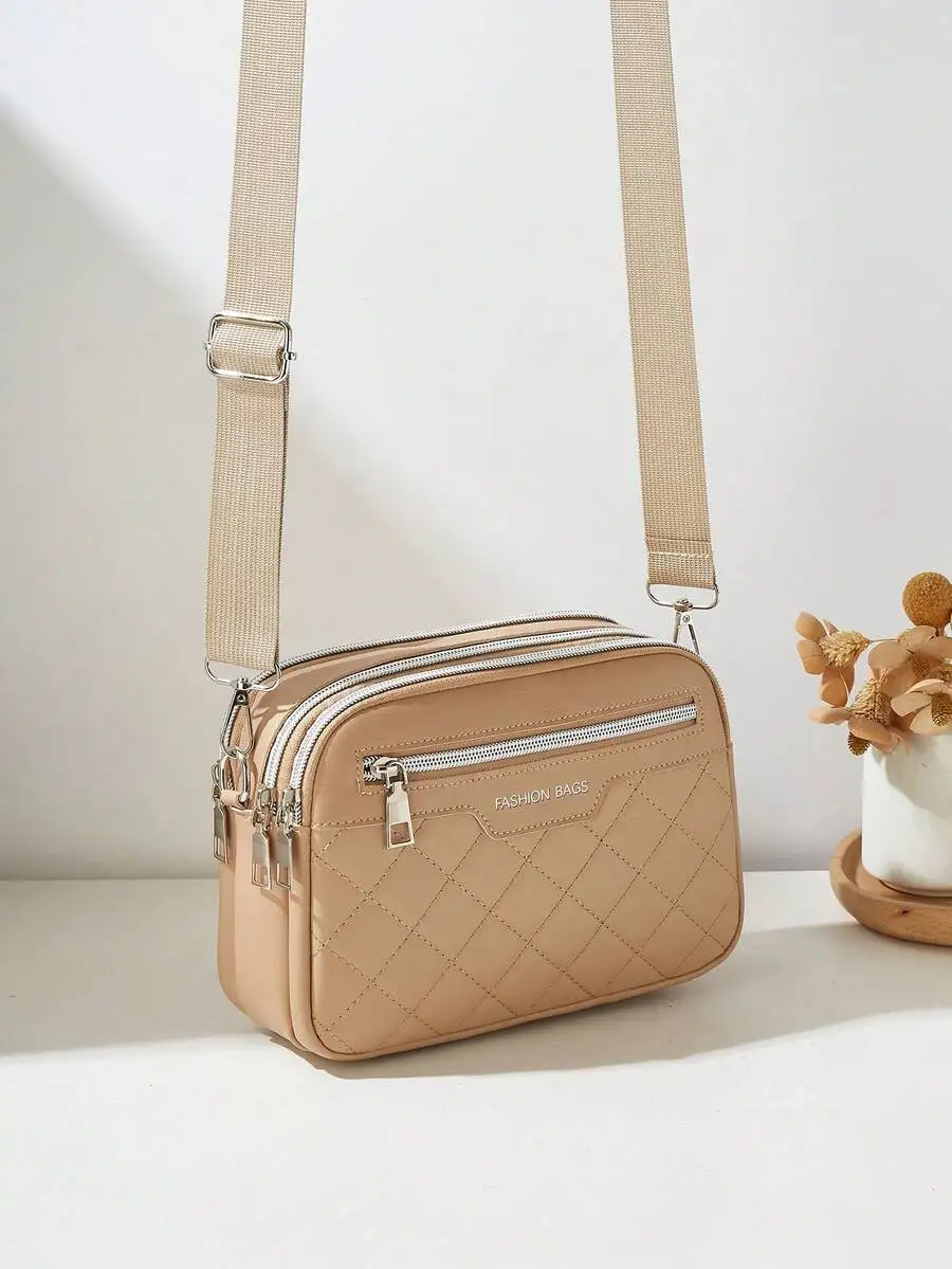 

New Fashionable Quilted Multi-Layer Crossbody Shoulder Bag For Women