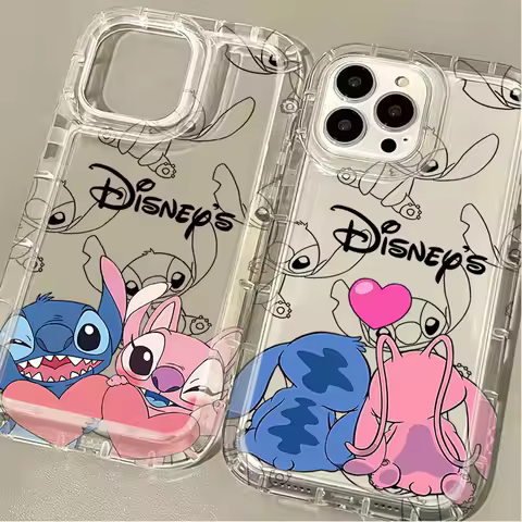Lovely Stitch Cartoon Case For Samsung Galaxy S25 S24 Ultra S23 S22 Plus S21 S20 FE A15 A35 A55 A54 5G Clear Silicone Back Cover
