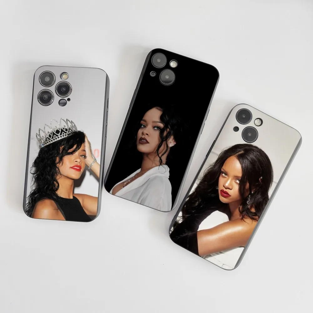 1PC Singer Rihanna Phone Case Silicone Soft For iPhone 16 15 14 13 12 11 X XR Plus Pro Max Plus