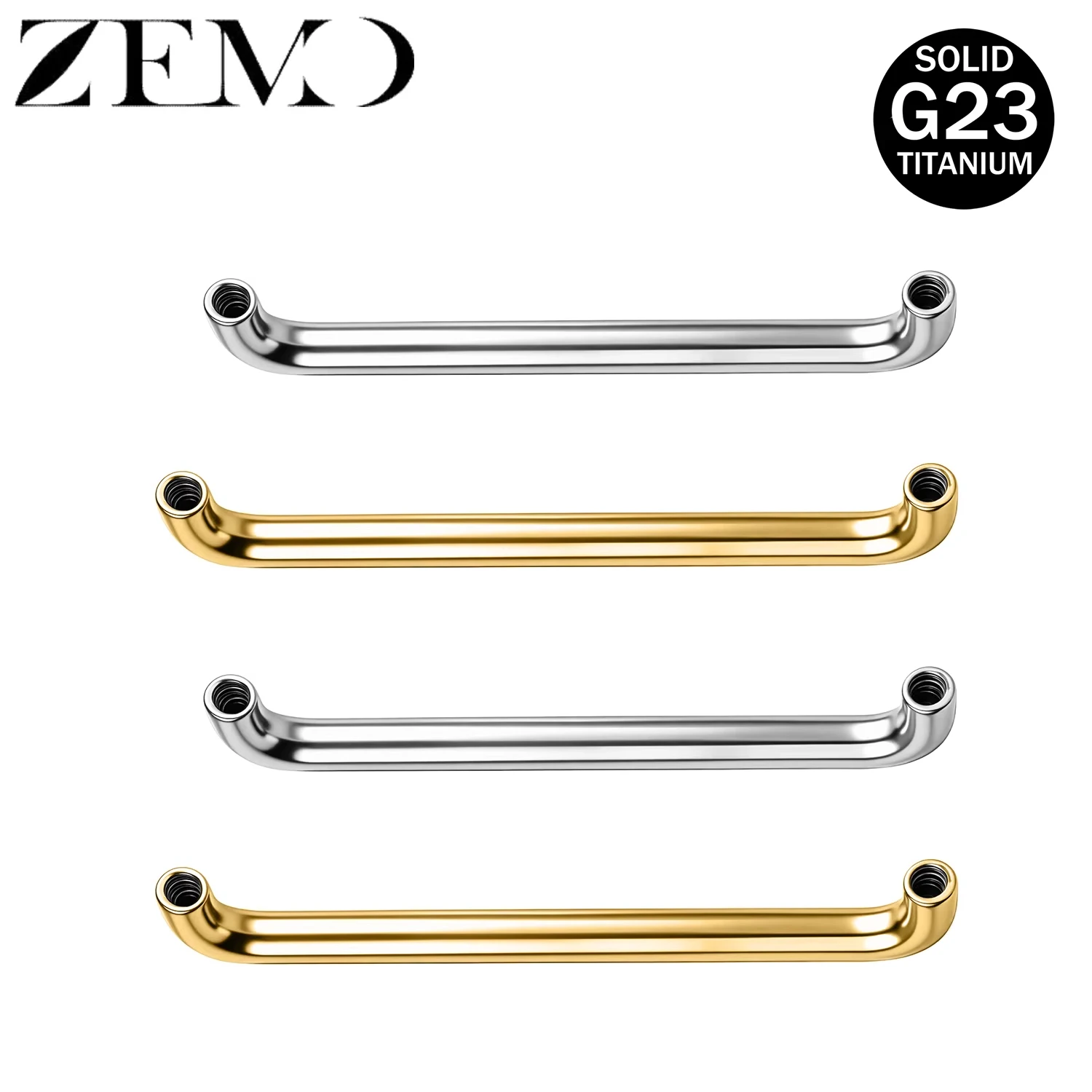 ZEMO 1 Stück 14G ASTM F136 Titan Dermal Anchor mit Innengewinde, Micro Dermal Base Bar, zum Verstecken in der Haut, Schmuckzubehör