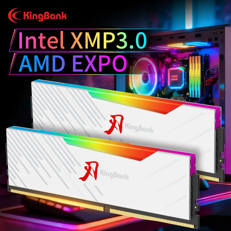 Kingbank SOARBLADE 96GB DDR5 6400MHz White RGB RAM