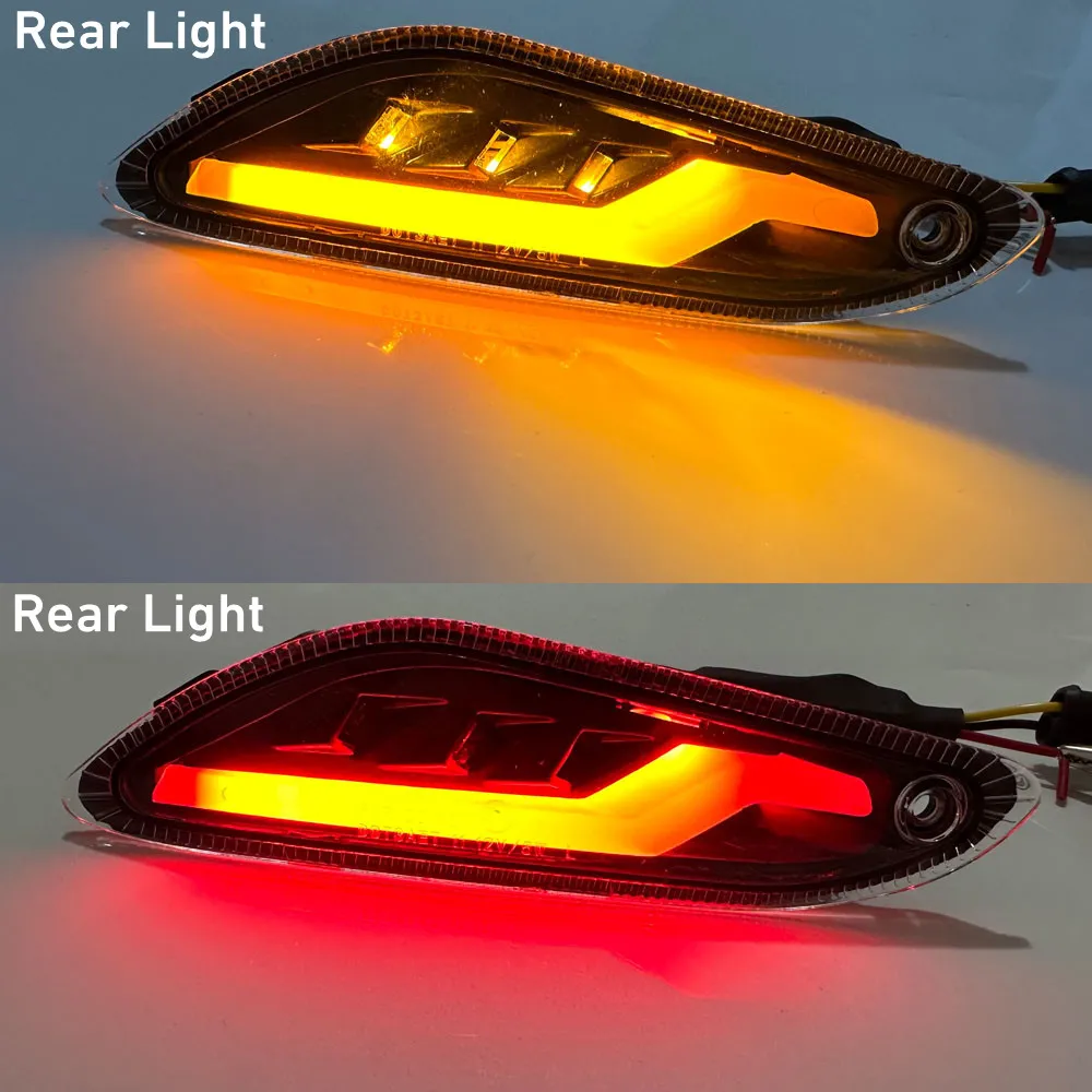 Motorbike Front Rear E-Mark Turn Signals Blinker Daytime Running LED Light For Vespa Piaggio Primavera 50 125 150 2013-2022 2023