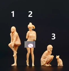 Resin 1/87 1/64 1/43 South Korean Singers Sand Scene Props Miniatures Figures Model For Hand DIY Painted Cars Vehicle