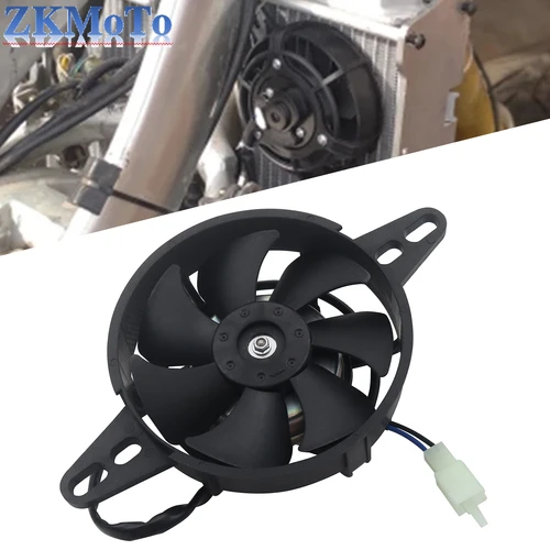 Radiador eléctrico de motor ATV para motocicleta, ventilador de refrigeración de 12V, enfriador de aceite para KTM, Honda, Yamaha, Suzuki, Kawasaki, EXC, CRF, RMZ, YZ, WR, KX, KLX