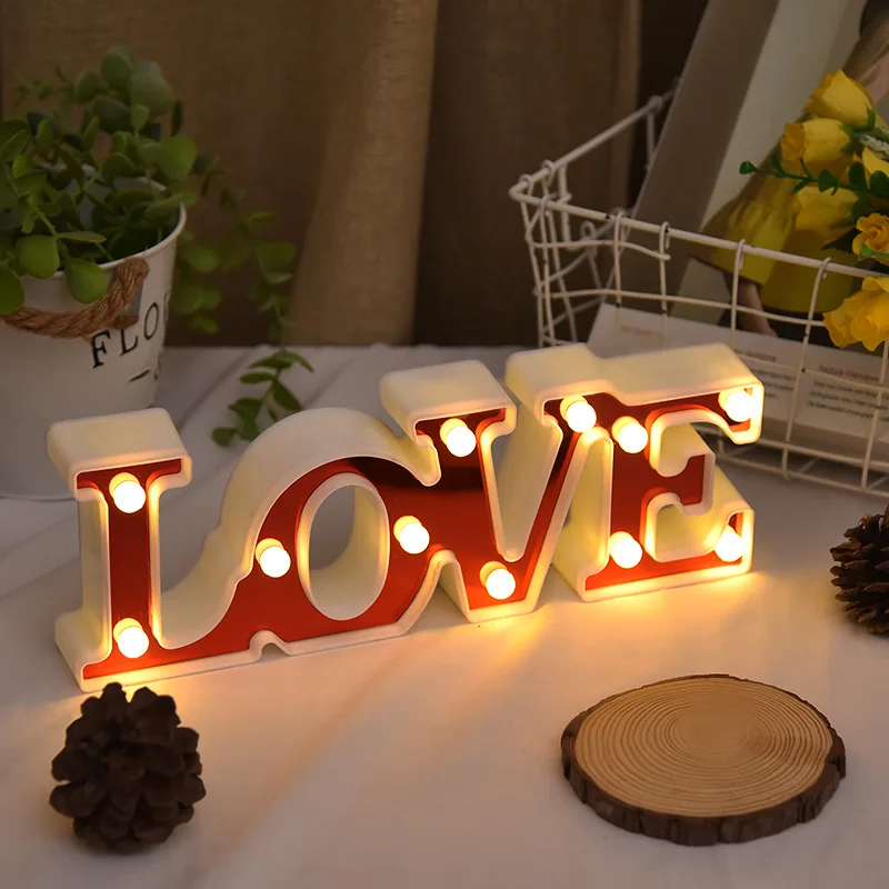 LED LOVE Light Wedding Decoration Mothers Day Gift Bride To Be Decoration Party Wedding Decor Bridesmaid Gift Party Supplies