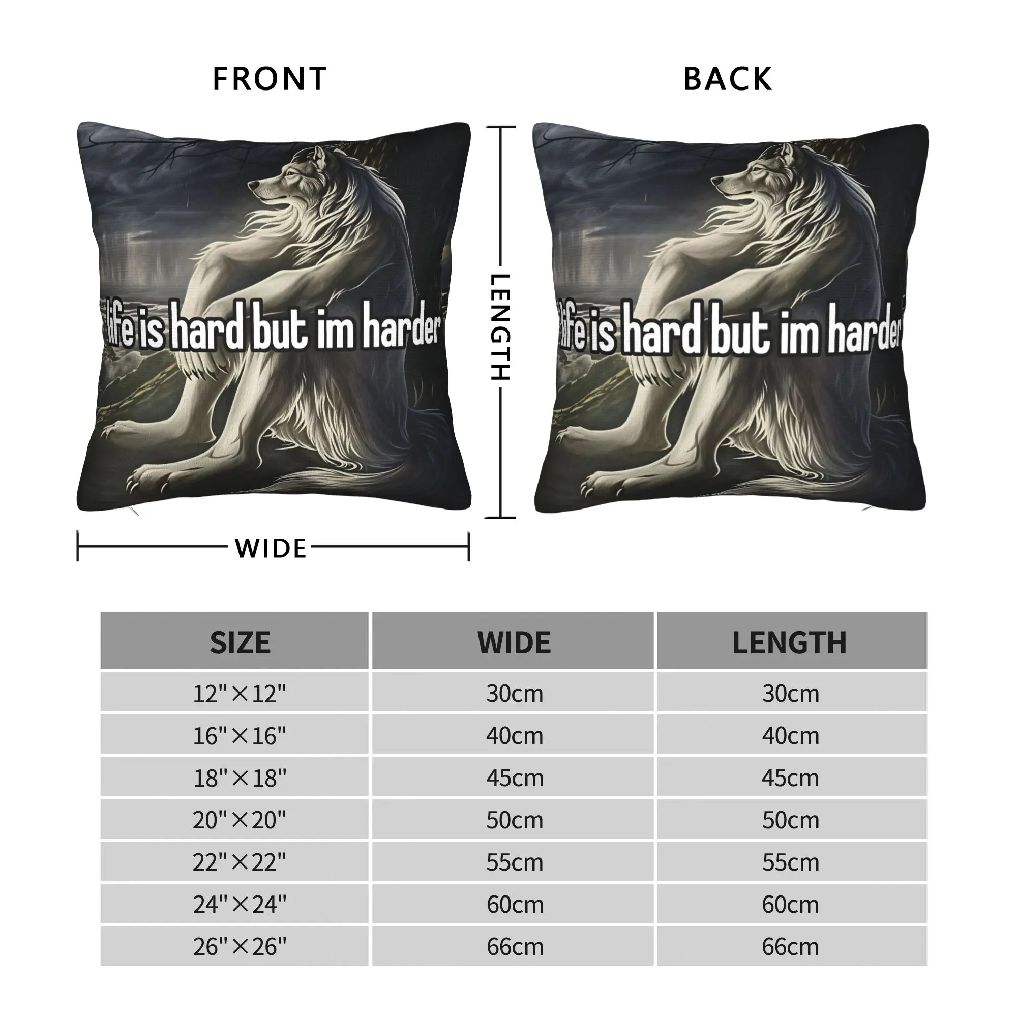 Storm Wolf Contemplation Pillow Cover  Square Cushion Cover Funny Pillow Case For Wedding Party Home Decor