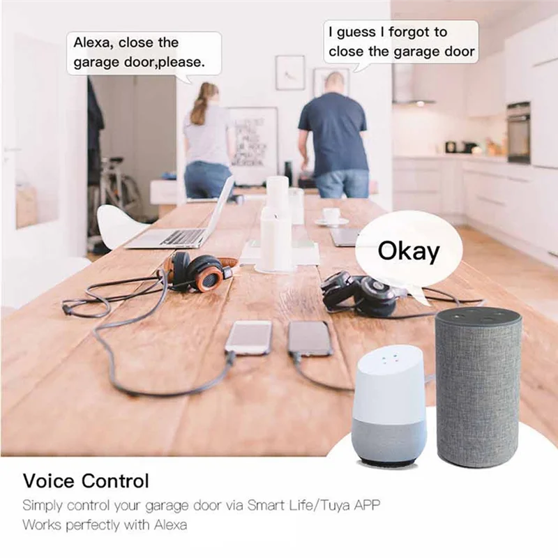 Contrôleur de porte de Garage Wifi Tuya leader, commutateur de porte intelligent, fonctionne avec Alexa Google Home Smart Life, contrôle par application Tuya