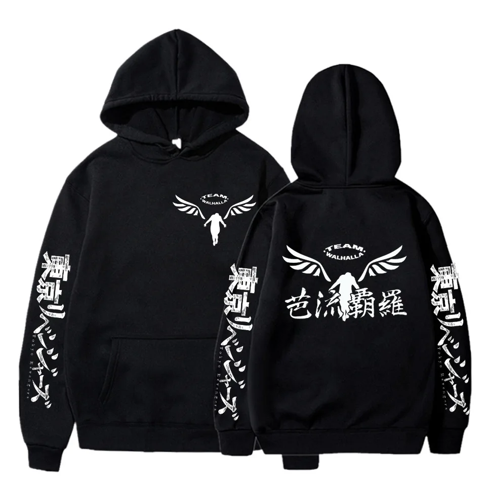 Japanese Manga Tokyo Revengers Hoodies Print Fashion Sweatshirt Hip Hop Casual Unisex Autumn Winter Fleece Streetwear Tops Male