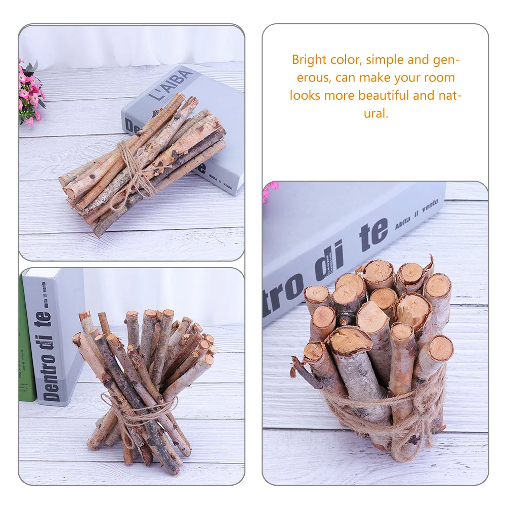 

40pcs Birch Logs Dried Tree Branches For Vase Filler Home Decor Office Fireplace Arrangement Wood Sticks Handicraft Supplies