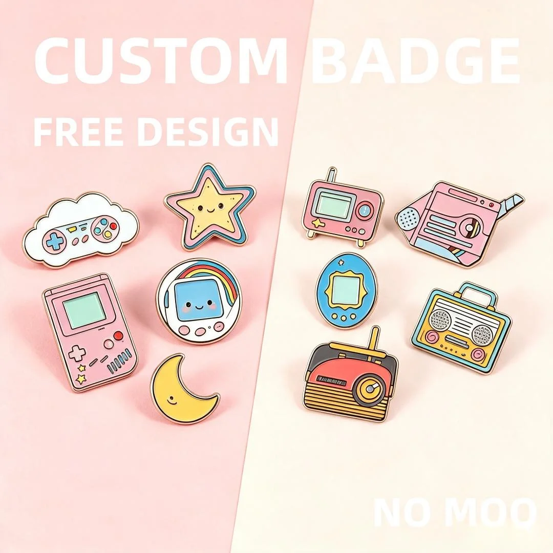 Custom Pins Cheap Custom Enamel Lapel Pins Retro Game Console Cartoon Metal Brooch Custom Video Game Controller Badge