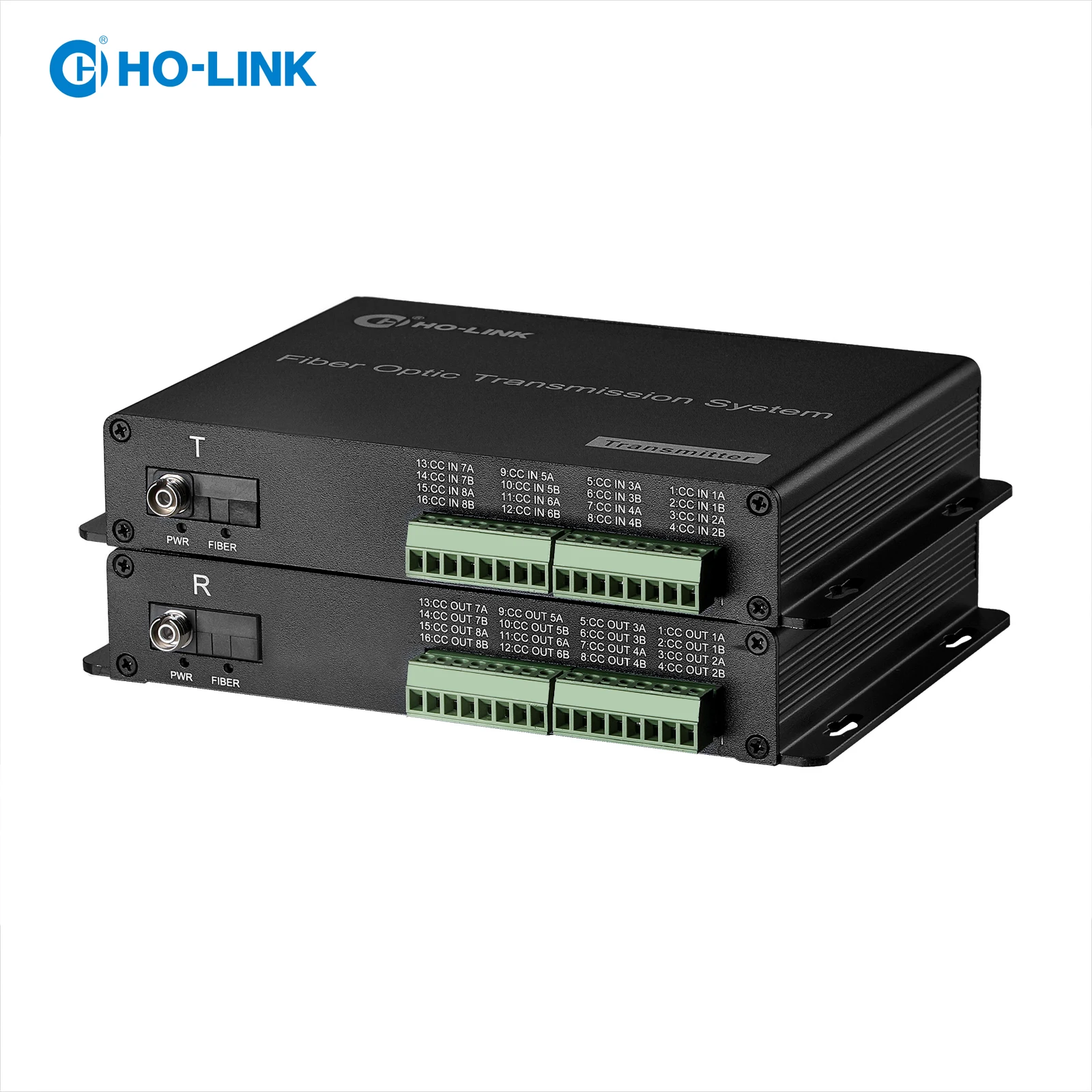 FC 20km 1310/1550nm single mode 8 ch dry contact closure over fiber media converter