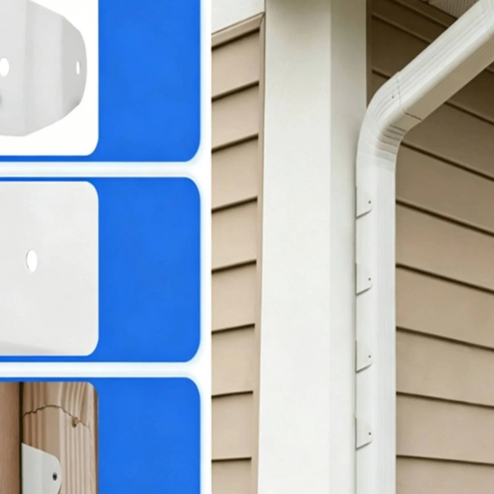 

2x3 Downspout Holder Corrosion Resistant Hidden Downspout Bracket Hidden Bracket Easy Installation Building Hardware Slim