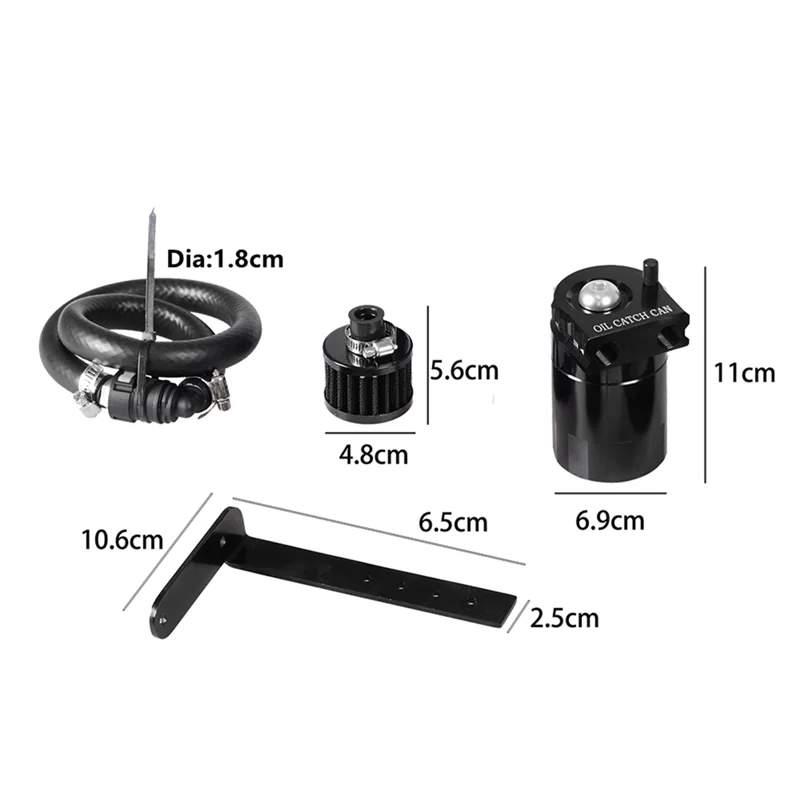 Комплект масляного уловителя, резервуар для масляного сепаратора со стороны пассажира с сапунным фильтром, подходит для Ford F150 2.7EB 3.5EB 5.0L