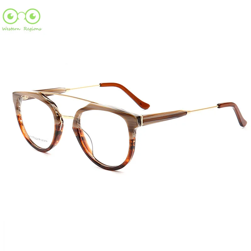 نظارات عصرية ذات شعاع مزدوج للرجال والنساء للبيع بالجملة إطار نظارات أدبية من الأسيتات بتصميم جديد خبير رياضي