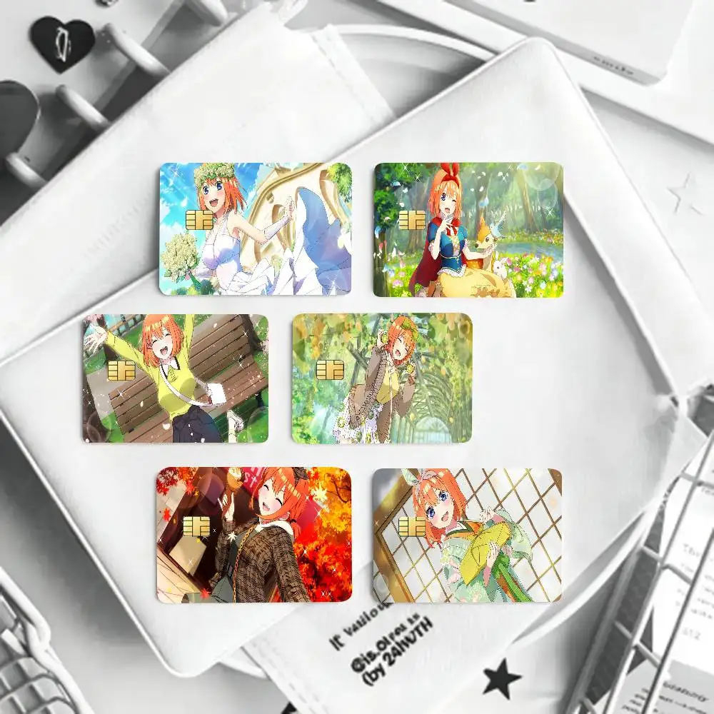 Nakano Yotsuba Animation Card Sticker Cartoon Art Credit Card Skin Anti Scratch Bank Debit Card Decal