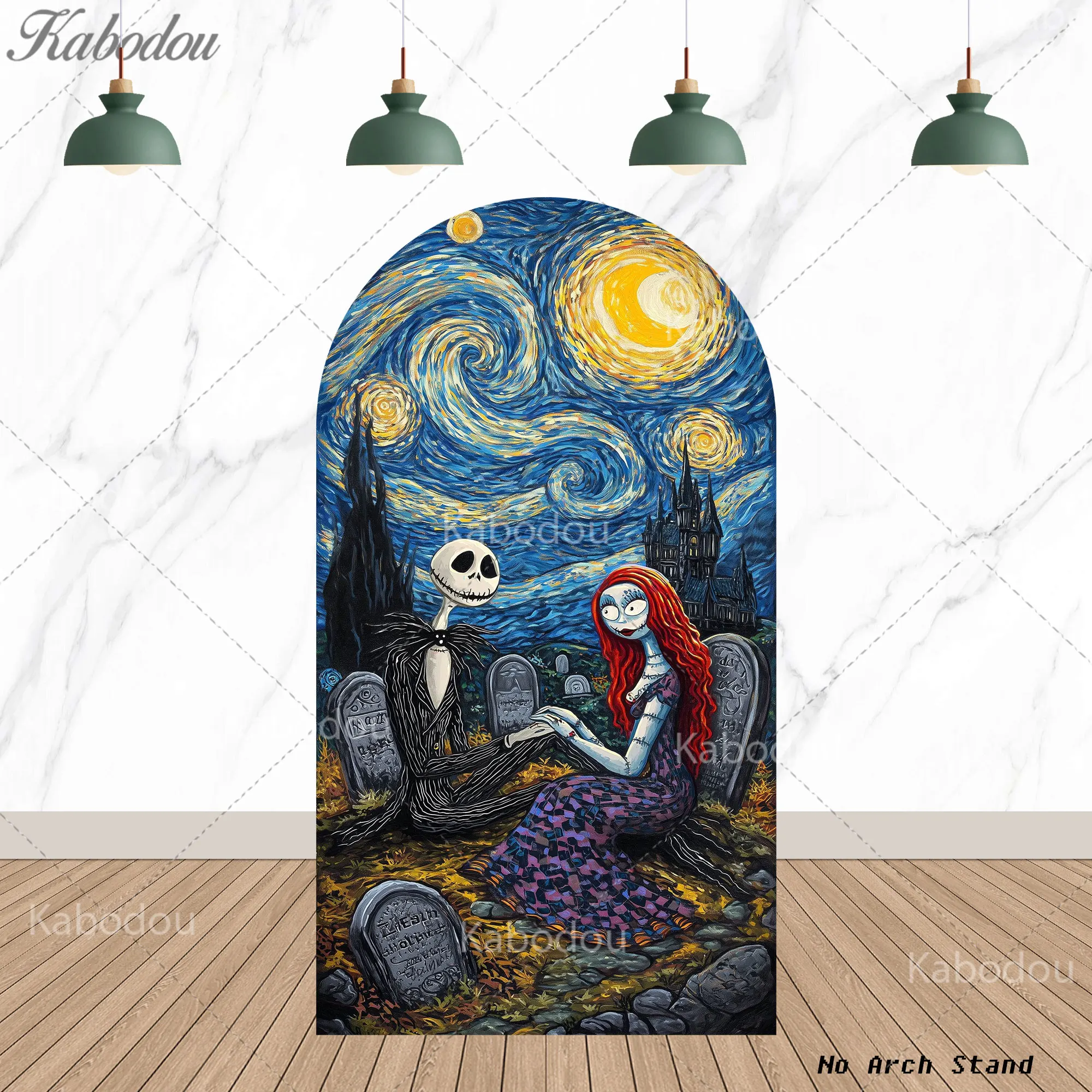 الكابوس قبل عيد الميلاد موضوع قوس خلفية الاطفال حفلة عيد ميلاد ديكور استحمام الطفل راية ملصق خلفية التصوير الدعامة #4