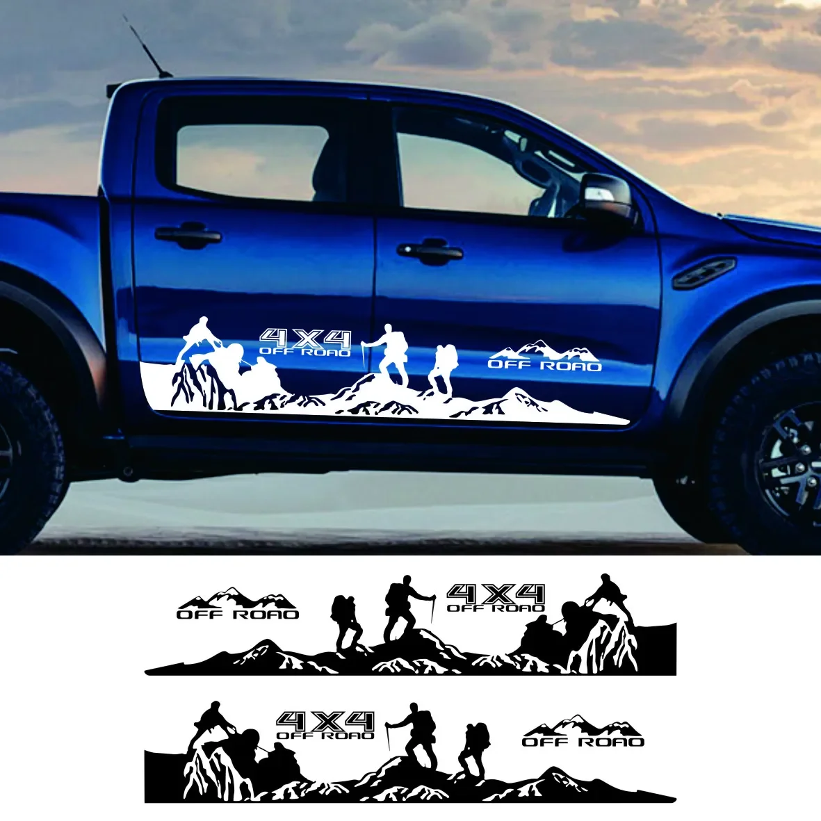 

Pickup Door Side Sticker For Great Wall GWM Pao Poer Wingle Truck 4X4 Off Road Decals Car Vinyl Decor Cover Auto lag Decor Decal