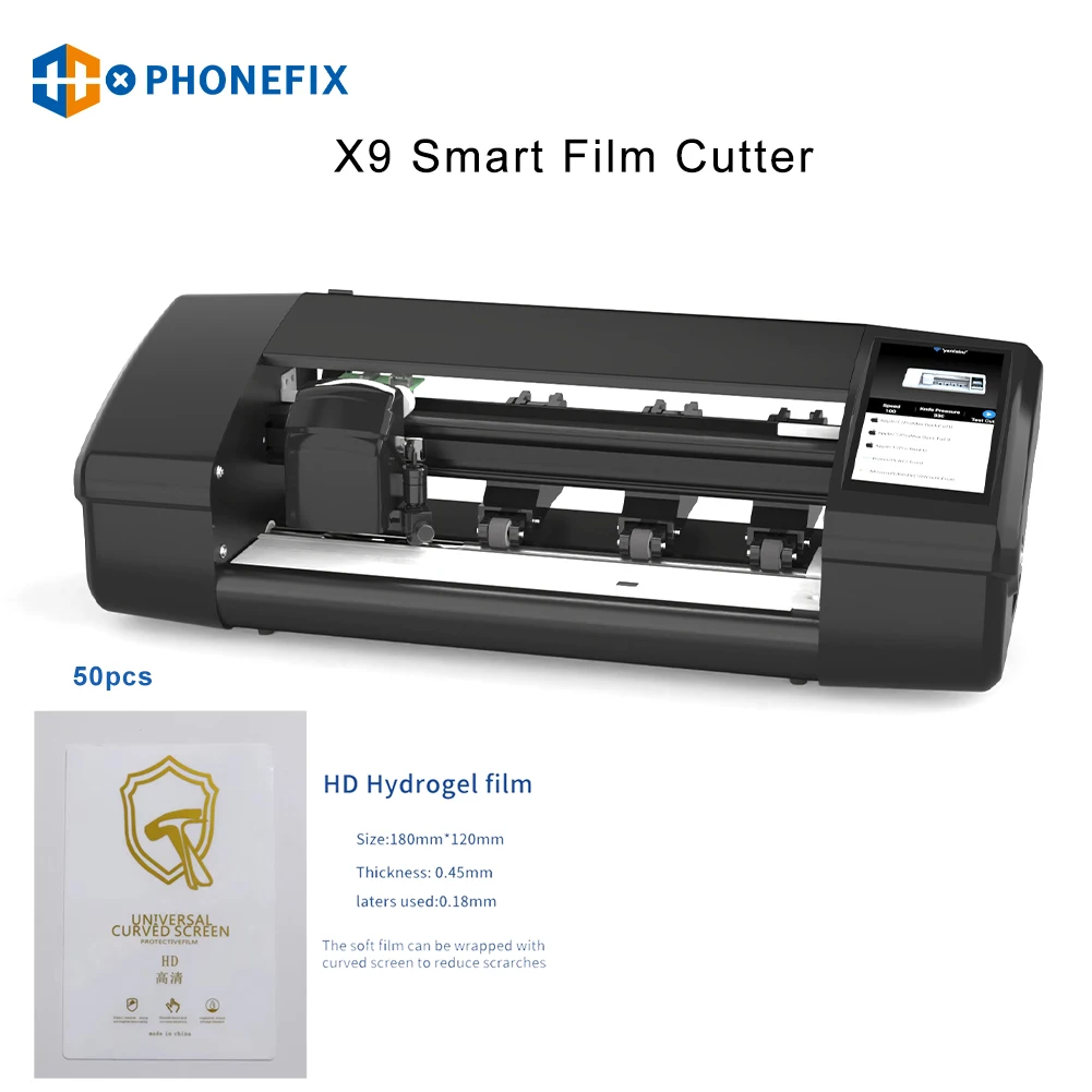 Phonefix X9 Intelligent Unlimited Screen Film Cutting Machine DIY Hydrogel Film Cutter for Mobile Phone Tablet Screen Protection
