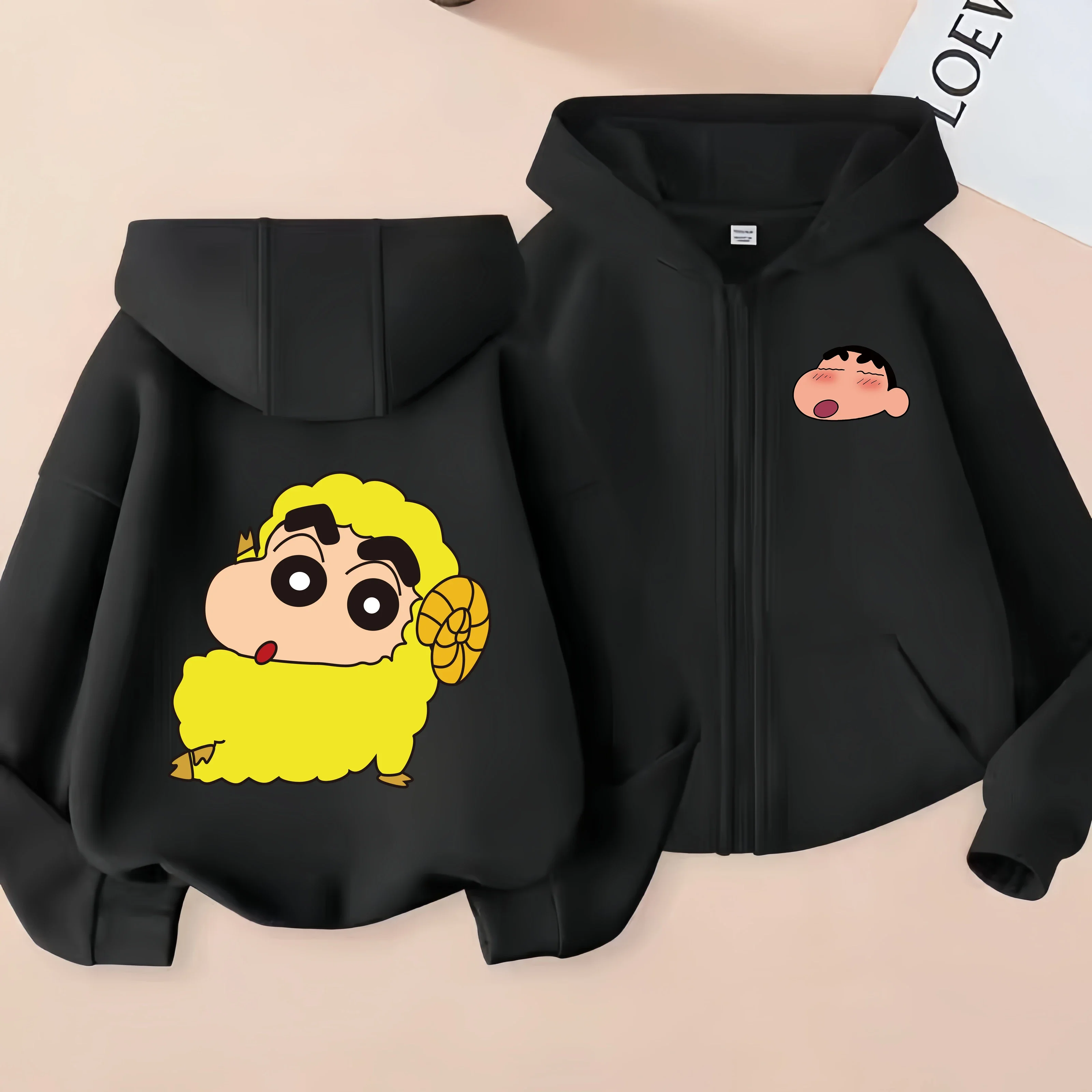 Ropa de Ni no سوداديرا مع كابوتشا دي شين تشان لطيف Otoño Chaqueta #3