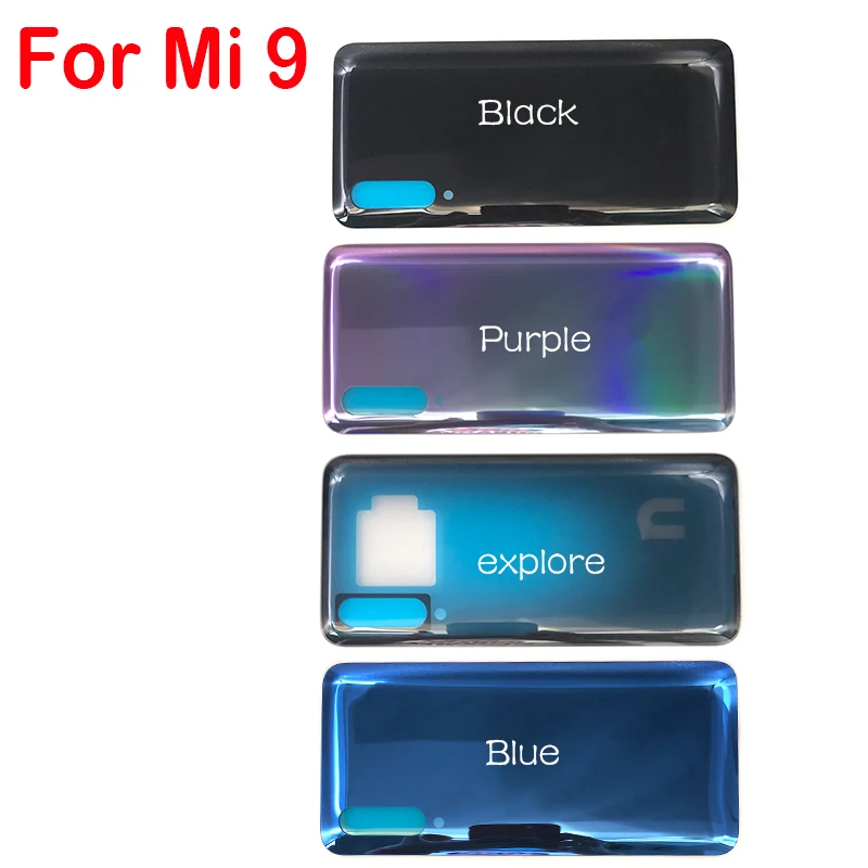 Original Back Glass Cover For Xiaomi Mi 9 Mi9 Back Door Replacement Battery Case Mi 9 Rear Housing Cover Mobile Phone Parts