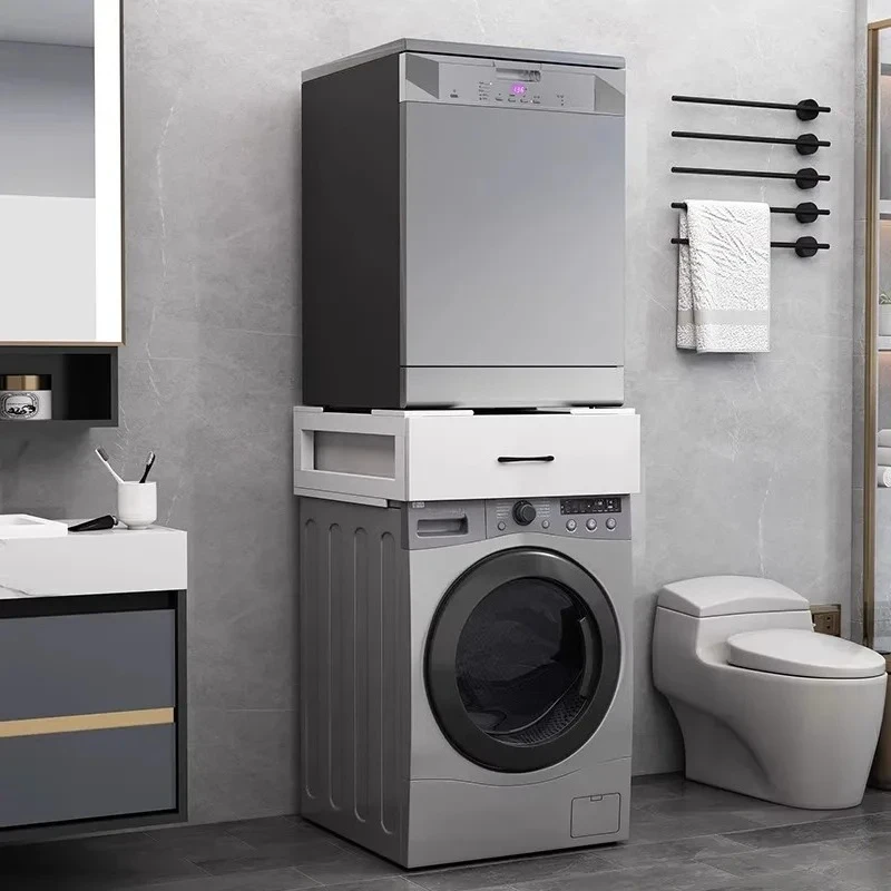 Washing Machine Shelf Dryer Stacking Rack Balcony Bathroom Storage Shelf Kitchen Dishwasher Shelf