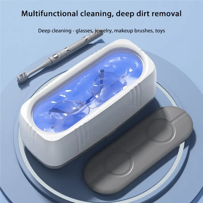 TAIGH-Fully Automatic USB 360° Cleaning Glass Blue Light Irradiation Jewelry Cleaner Multifunctional Dirts Removal