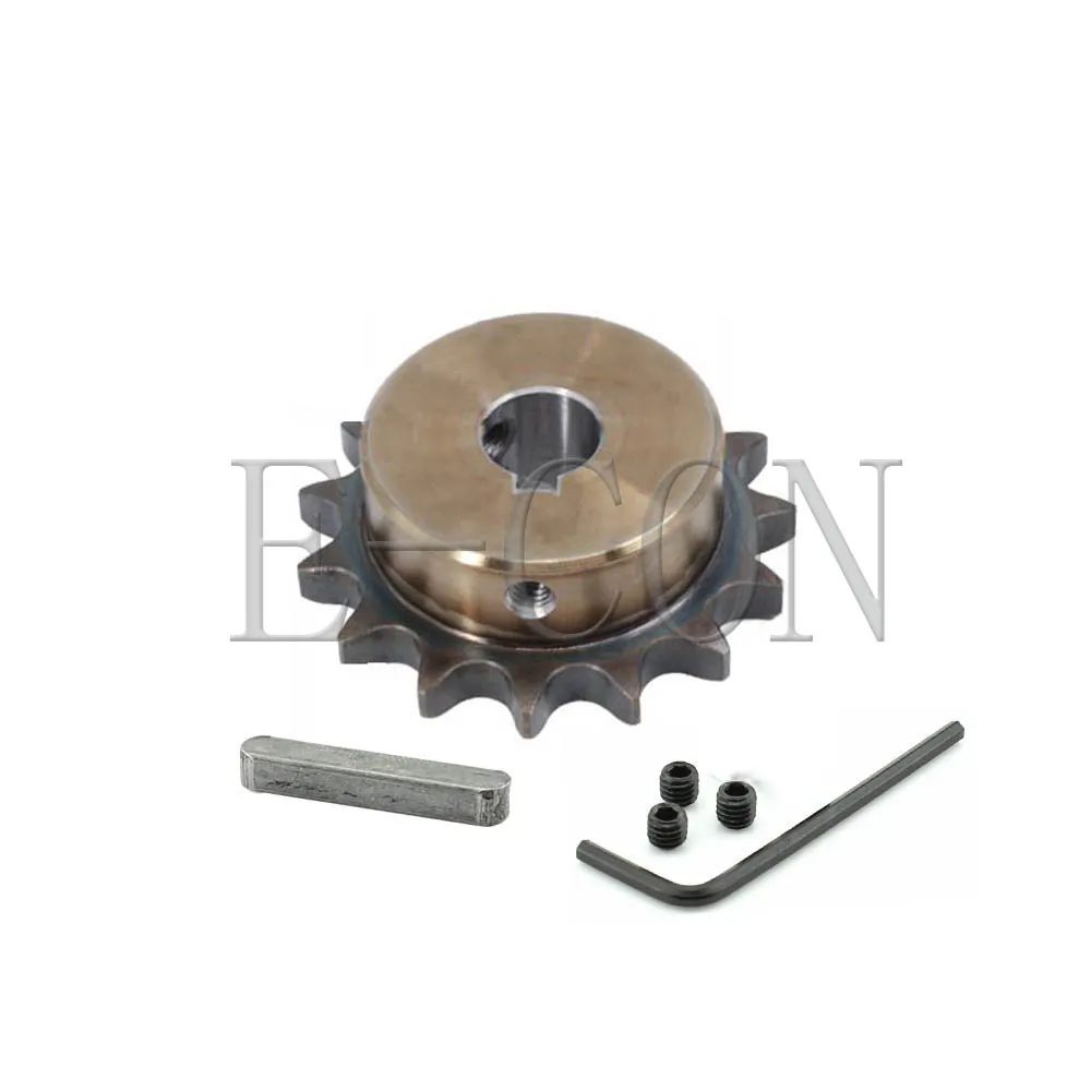 

1 PCS 08B 15 Teeth Sprocket Bore 28mm Metal Pilot Motor Gear Roller Chain Drive Keyway for Timing Chain