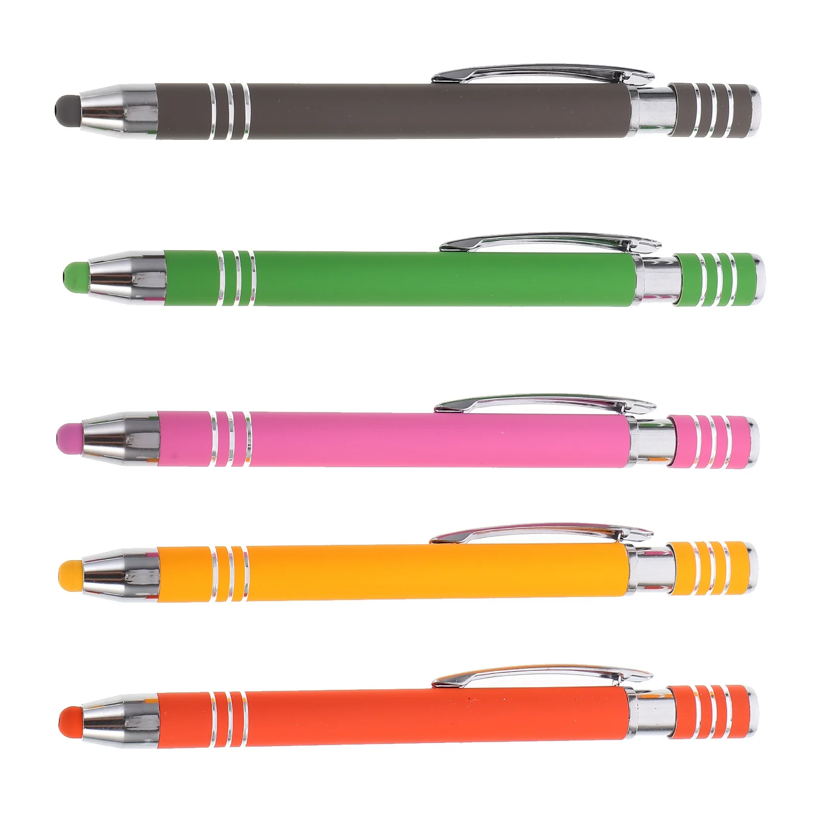 5Pcs Metal Ballpoint Pen Creative Stylus Capacitive Touch Screen Multi-Function Handwriting Stylus Pen Screen Pens