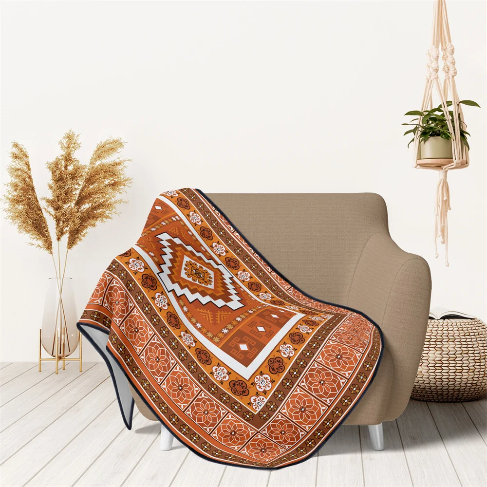 Aesthetic Aztec Boho Sofa Blanket Cover Ethnic Geometric Throw Blanket Outdoor Travel Bedspread Beach Towel Tapestry Vintage