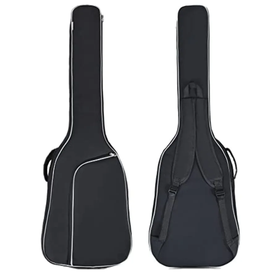 

HZ Simple 47 Inch Electric Bass Bag Double Straps Pad 7mm Cn Thickening Soft Cover Waterproof Backpack Electric bass bag