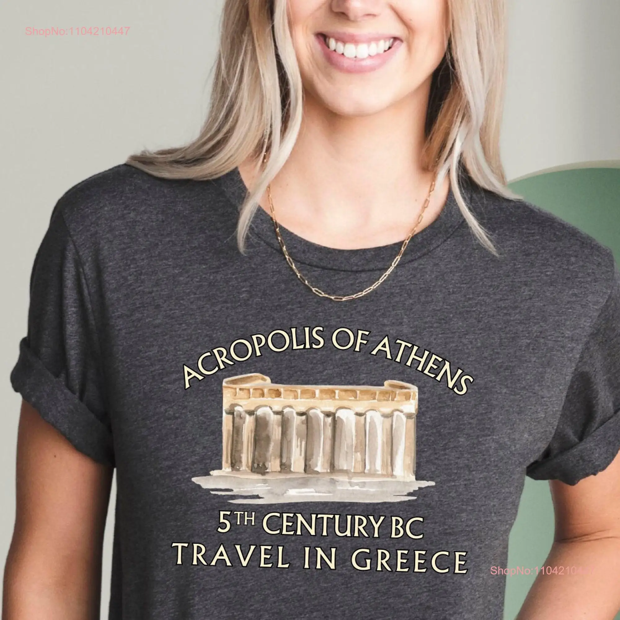 Acropolis Athens T Shirt Greece Travel Vacation Summer Trip long or short sleeves