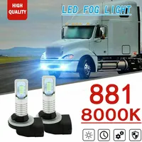 2x 881 70W LED Fog Lights 8000K Ice blue  For Freightliner Coronado 2013-2018 M2 106 2011-2017 Columbia 2005-2017